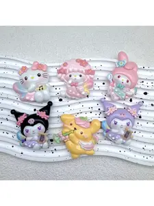 Cartoon band resin accessories, multiple styles, DIY cream glue materials, hair clip and phone case decorations