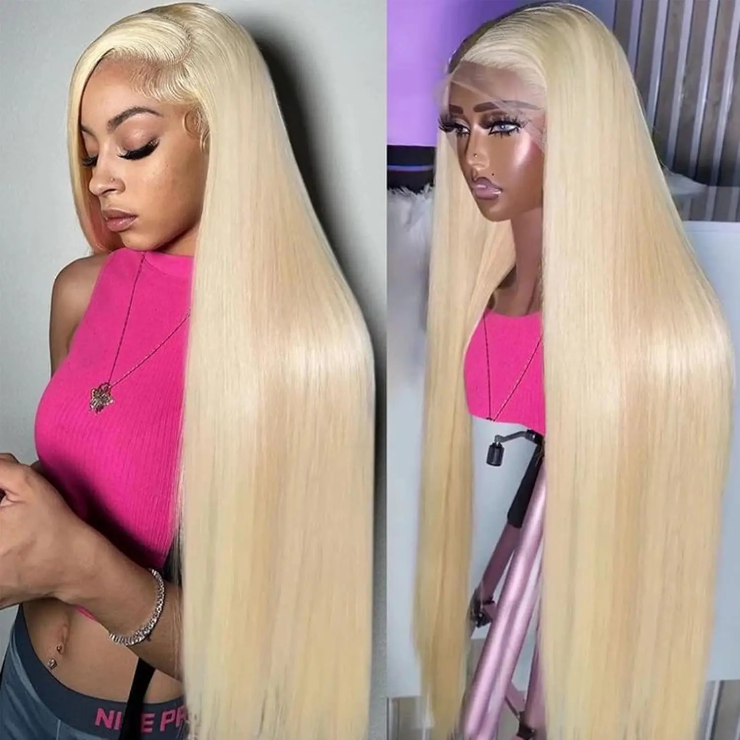 613 13x6 Straight Wave Blonde Lace Front Wigs 