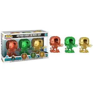 Arthur Curry in Hero Suit (Aquaman, Chrome) 3-pk - Funko Shop Exclusive