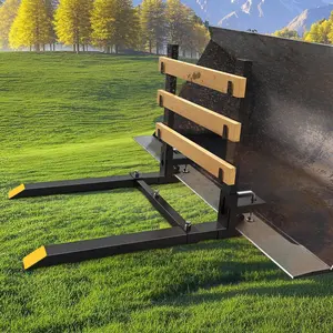 YITAMOTOR 60" Clamp On Pallet Forks for Tractor Bucket, 4000lbs Pallet Fork with Adjustable Stabilizer Bar & Anti-roll Bar, Heavy Duty Quick Attach Skid Steer Loader Pallet Forks