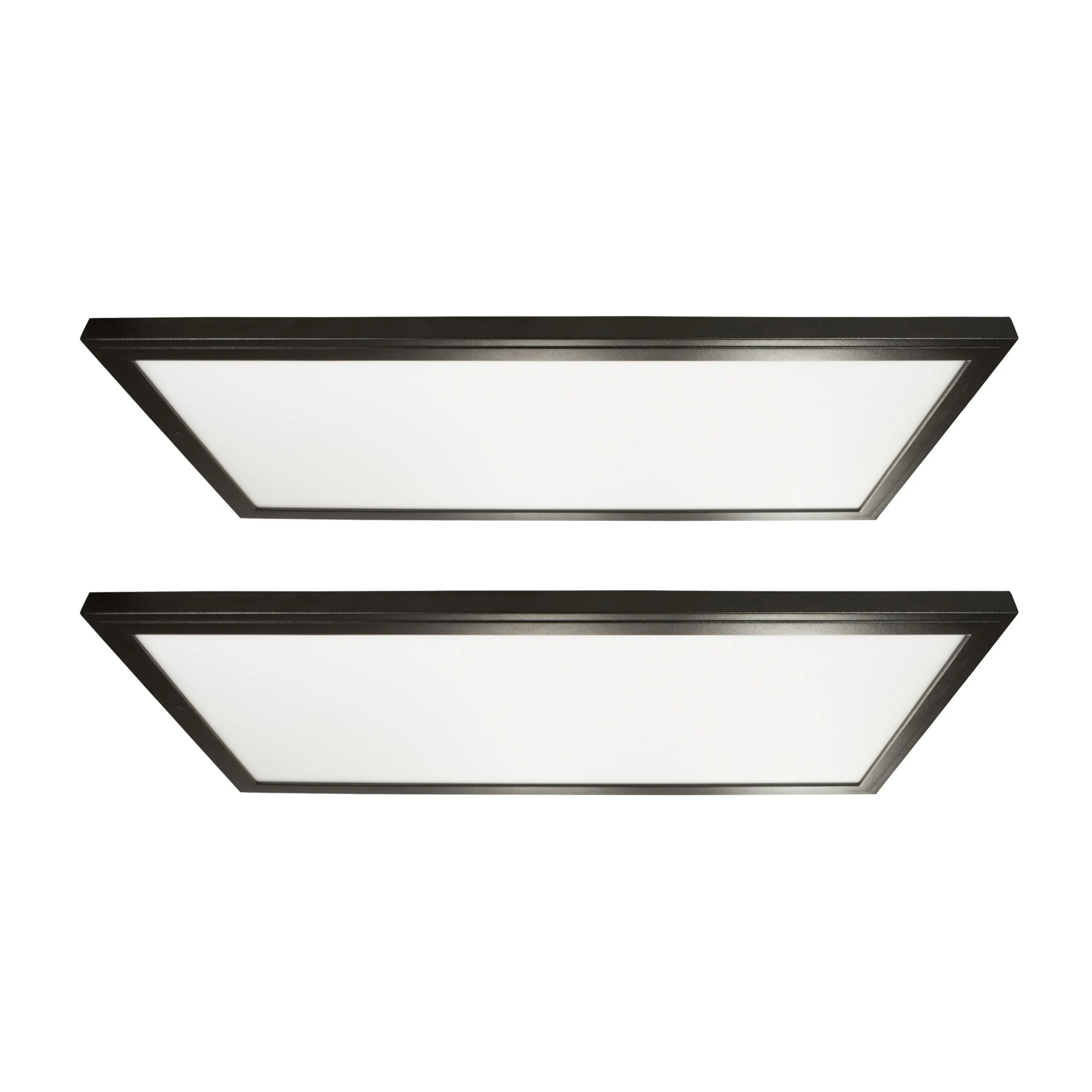 1 ft. x 2 ft. 2550 Lumen LED Flat Panel Light, Bronze/Black/White, 2-Pack
