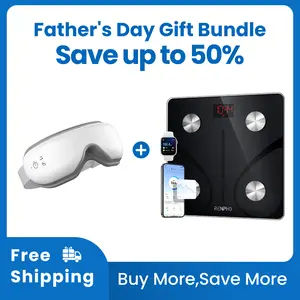 RENPHO Gift Bundle Eyeris 1 Eye Massager with Heat and Smart Scale , Relaxation for Eye Monitor Health Analyzer with Smartphone App, Self-Care Gifts for Women Men