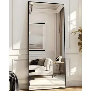Antok Full Length Mirror, 58"X18" Floor Mirror, Floor Standing Freestanding Full Body Mirror With Stand For Bedroom, Hanging Mounted For Living Room Cloakroom