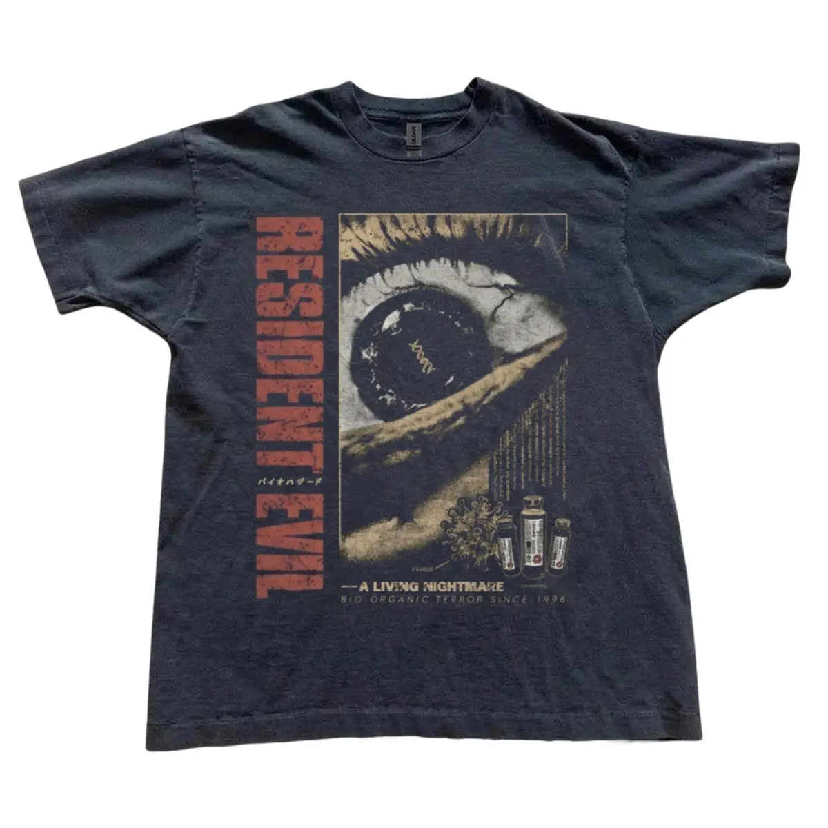 Resiidents Eviils Eye Graphic T-Shirt, Vintage Survival H0rr0r Game Tee, Y2K Gaming Top