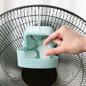 6Pcs Portable Fan Cooling Tool Set, specially designed for rapid cooling. Universal fit for standing fan & desktop fan. This fan ice cooling accessories enhances summer cooling efficiency, support adding ice cubes to the fan, bring fast chill and instant