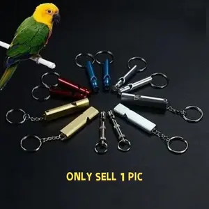 Dual-Tube Metal Training Whistle for Dogs & Birds - High-Frequency Ultrasonic Whistle for Pigeon Training, Parrot Recall & Pet Obedience