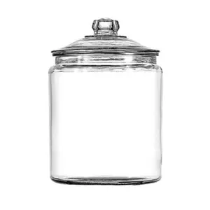 Heritage Hill Glass Jar with Lid, 1/2 Gallon