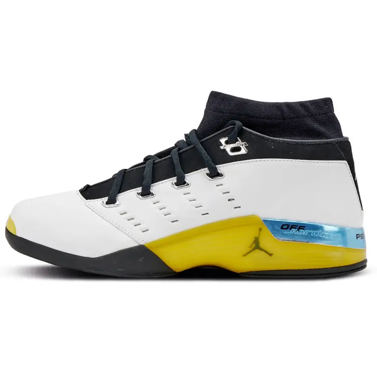 Jordan Air 17 Low Lightning Retro Breathable High Top Basketball Shoes Men's White Black FJ0395-100