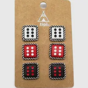 3 Pair Dice Earring set