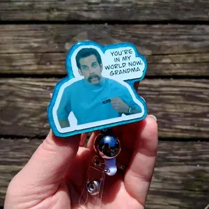 You're in My World Now, Male Nurse Badge, Gift for Him, Acrylic Badge Reel-Comedic Adult Humor-Funny Medical Care-RN Badge-CNA Badge