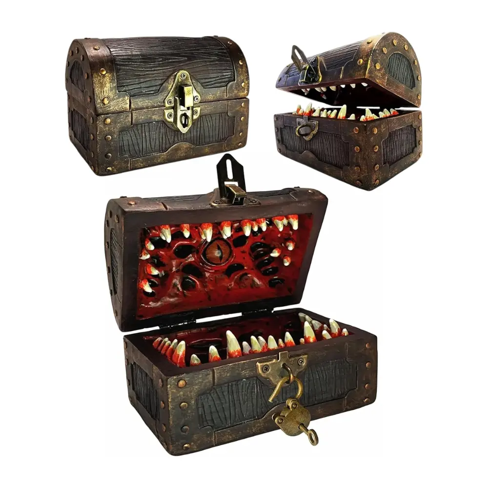 Galdor's Guild Mimic Dice Chest Storage Box | Free Lock & Key ...