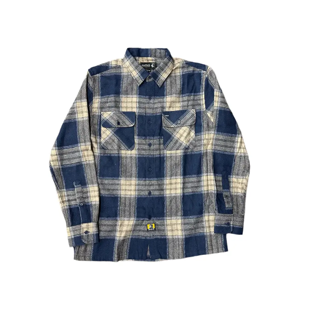 Gunthers Co Men's Comfy Casual Flannel Shirt, a Long Sleeve Checked Top with a Standard Cut - An Elevated Basics Staple for Basic Style