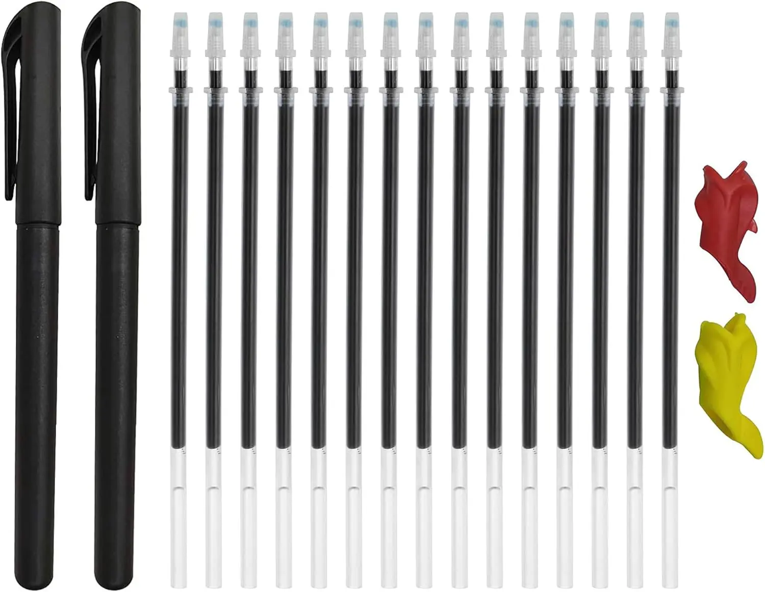 24-Count Magic Disappearing Ink Pens & Refills for Magic Copybooks, Grooved Book Writing Tools with Writing Aid Pencil Grip, Christmas Handwriting Practice Supplies for Girls to Boost Fun & Engaging Writing Experience