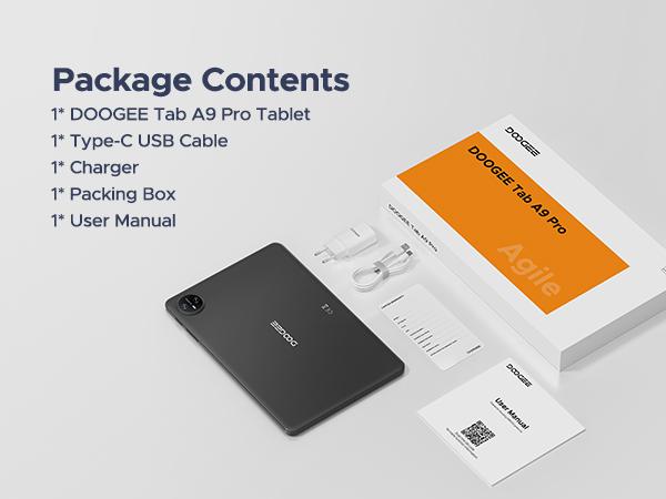 Tab A9 Pro 10" Tablet, Android 16, 20GB RAM, 128GB+2TB, 6580mAh Battery, 5G WiFi, HD Display, Dual Speakers, Face Unlock