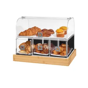 212 MAIN Bamboo Bakery Case Base, Dual-Text Sides Design, Ideal for Home and Festive Party Cake Decorations to Enhance Fresh Aesthetic
