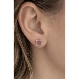 Pink Amethyst Stalactite Stud Earrings Sterling Silver OOAK Natural Gemstone Earrings Gift for Her