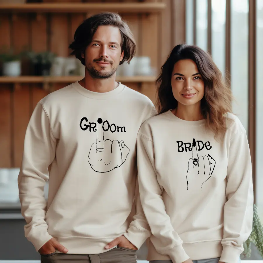 Bride and Groom Matching Outfits, Matching Couple Hoodies, Couple Tshirts Gift, valentines day gift
