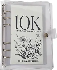 12-Month 200 Envelopes  Saving Challenge Binder, 10k Dollars  Saving Challenge Book, Loose Leaf Savings Book Challenge Envelope Savings Book (10K)