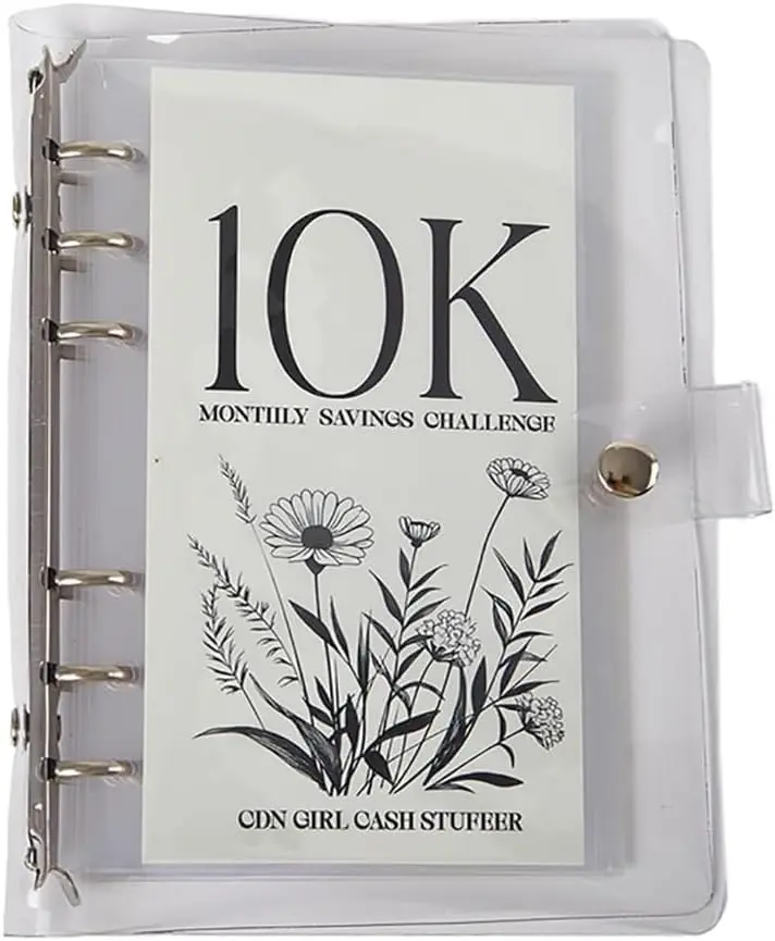 12-Month 200 Envelopes  Saving Challenge Binder, 10k Dollars  Saving Challenge Book, Loose Leaf Savings Book Challenge Envelope Savings Book (10K)