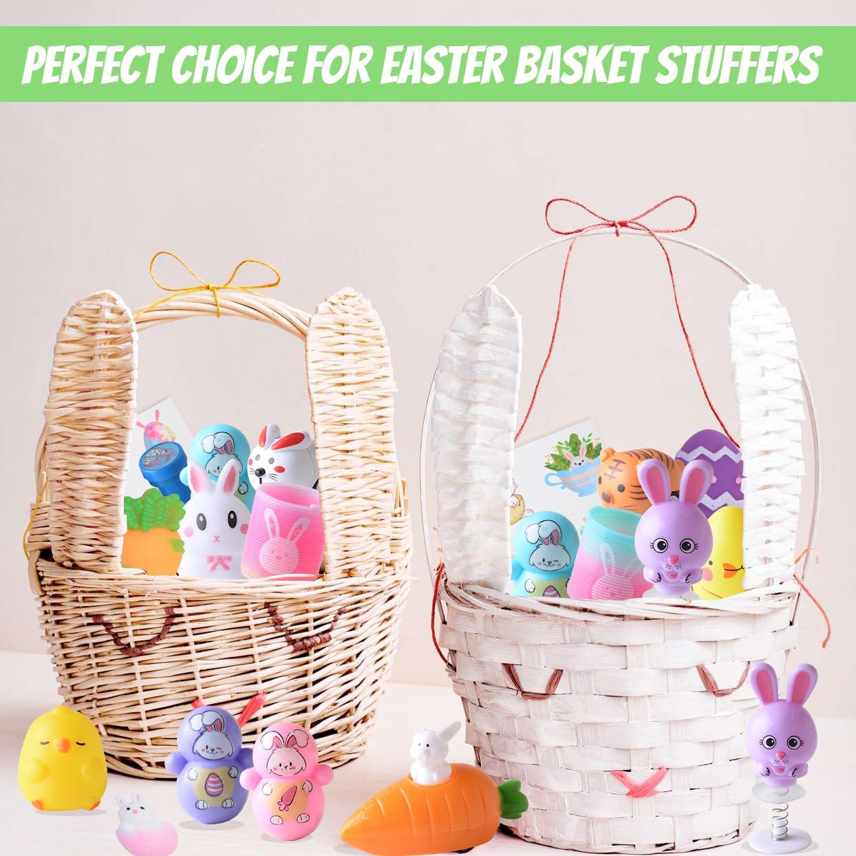 100 Pack Easter Egg Fillers – Assorted Toys for Kids Boys & Girls, Easter Basket Stuffers, Party Favors, Egg Hunt Prizes, Classroom & Easter Gifts