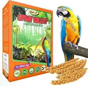 VivLly 5 LB Sun-Dried Spray Millet - Non-GMO Bird Treat for Parakeets Cockatiels & Finches Bug-Free Amino Acid Rich Bulk Value 100% Edible Natural Healthy Snack for Birds