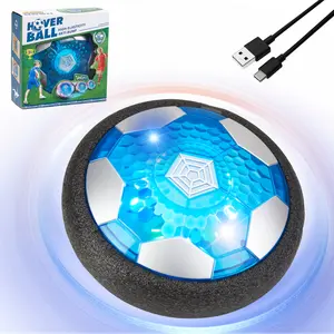 Hover Soccer Ball Toy, Rechargeable Air Floating Football with LED Lights & Soft Bumper –Indoor/Outdoor Toy for Kids & Adults - Perfect Gift