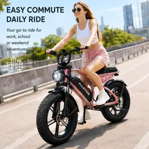 Adult 20-Inch Fat Tire Electric Mountain Bike - 1500W Peak Power Motor, 48V 15Ah Removable Battery, 60-Mi Assisted Range, All-Terrain Bike for Off-Road & Commuting