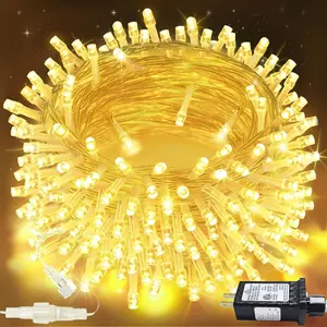 200 LED String Lights Indoor Outdoor with Timer, 66FT 13 Modes Warm White Christmas Lights Waterproof, Twinkle Fairy Lights Plug in Clear Wire for Christmas Tree, Bedroom, Classroom Decor
