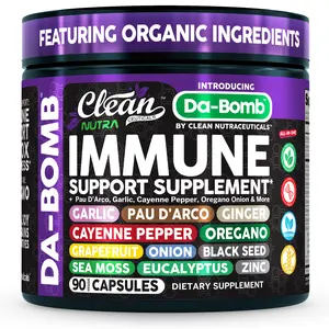 Clean Nutra Garlic, Pau D'Arco, Ginger, Cayenne Pepper, Oregano, Grapefruit, Onion, Black Seed, Sea Moss & More for Natural Health & Wellness Capsules – Da-Bomb