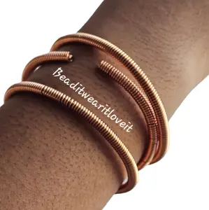 Pure Copper Bangles, Style #6, Adjustable Copper Stacking Bracelets  [Made-to-Order]