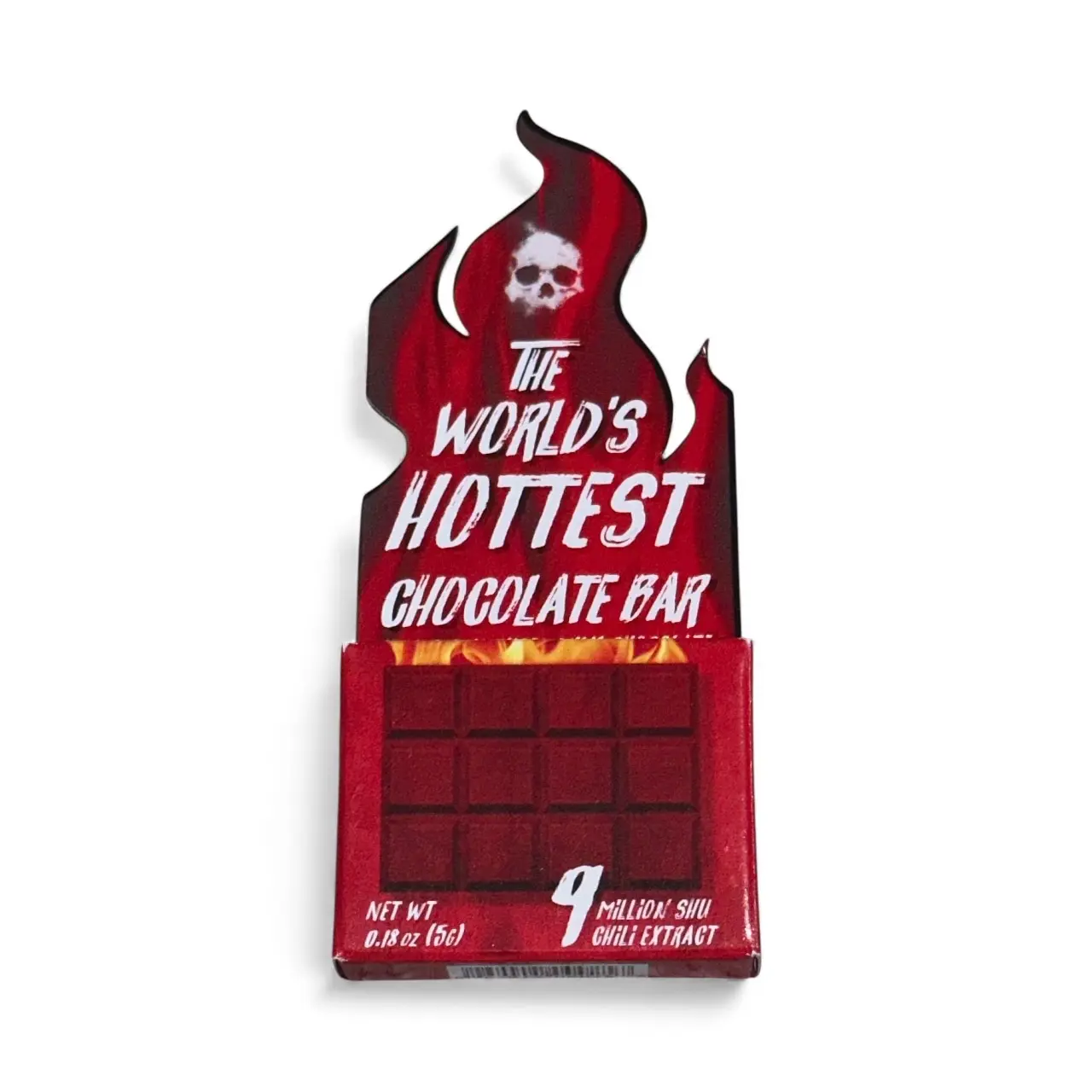 9M Scoville Units World's Hottest Chocolate Bar Snack - Milk Flavor Bite, Spicy Chocolate Snacks
