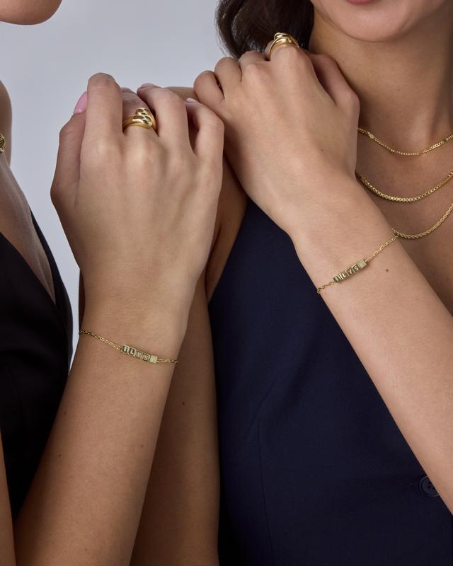 PAVOI 14K Gold Plated Adjustable Matching Bracelets for Women – Heart Charm and BFF Friendship Styles