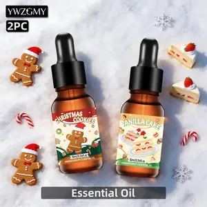 2pc Aromatherapy Essential Oils, 10ML Per Bottle, Total 20ML, Ideal for Candle Making, Diffusers, Humidifiers, Home & Car Air Freshener