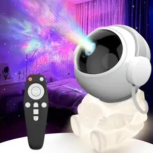 Cute Astronaut Design Projector Night Light, USB Powered Galaxy Projector with Remote Control, Novelty Lighting for Game Room, Home Theater