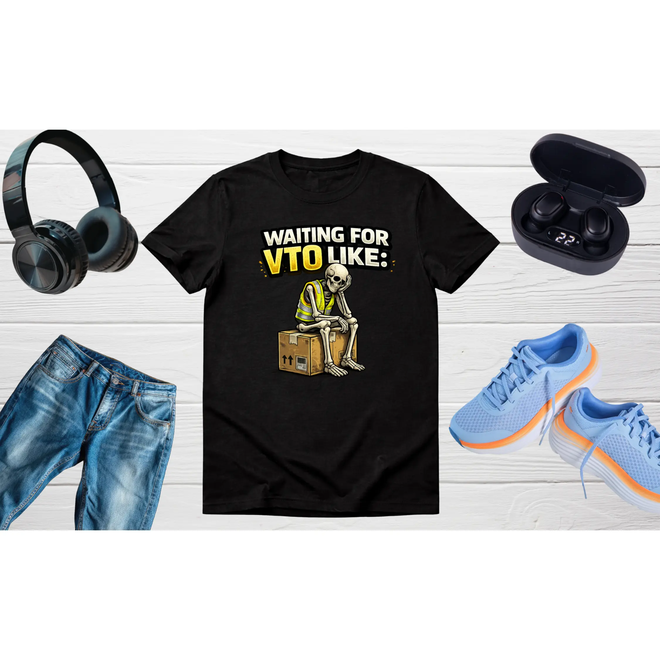 Waiting for VTO T-Shirt – Funny Warehouse Worker Shirt, Relatable Work Humor Tee