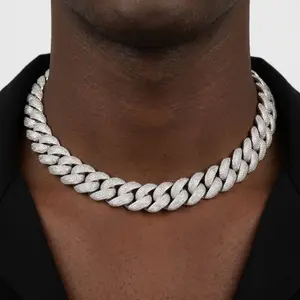 [ICE HUE] 24mm Heavyweight Adjustable Cuban Link Chain, 18K Gold Vacuum Plated Copper with 5A+ Sri Lanka Cubic Zirconia, Unisex Hip Hop Classic Jewelry for Daily Wear, Gift Idea
