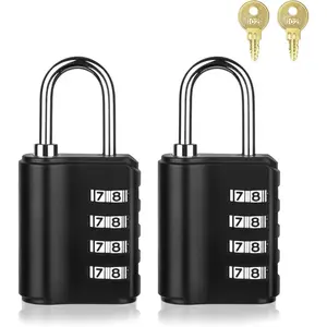 Combination Locks, Four-digit Password Padlocks, Combination Padlocks, Security Lock, Waterproof, Suitable for School Gym Lockers, Sports Lockers, Fences, Toolboxes, Doors and Storage - Easy To Use and Set Up