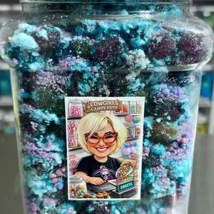Cowgirls Candy Rush Cotton Candy Gushies W/Real Cotton Candy-Sweet Snack
