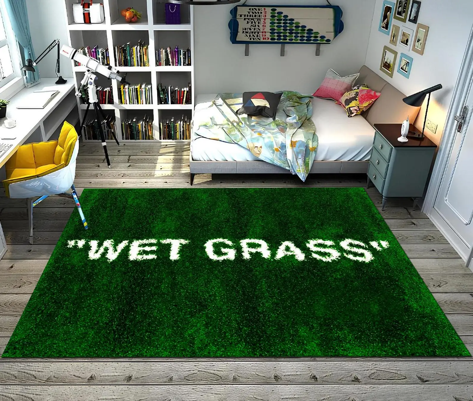 Wet Grass Doormat, Green Grass Doormat, Funny Entryway Mat, Lawn Pattern Door Mat, Modern Home Decor