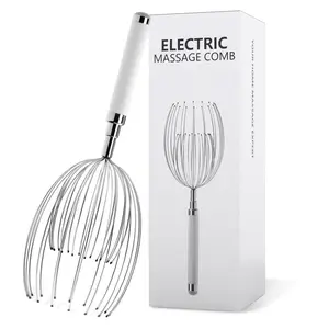 YEAMON Scalp Massager - Innovative 20-Finger Design Electric Head Hair Scratcher Tool, Handheld Head Massage Comb for Deep Relaxation