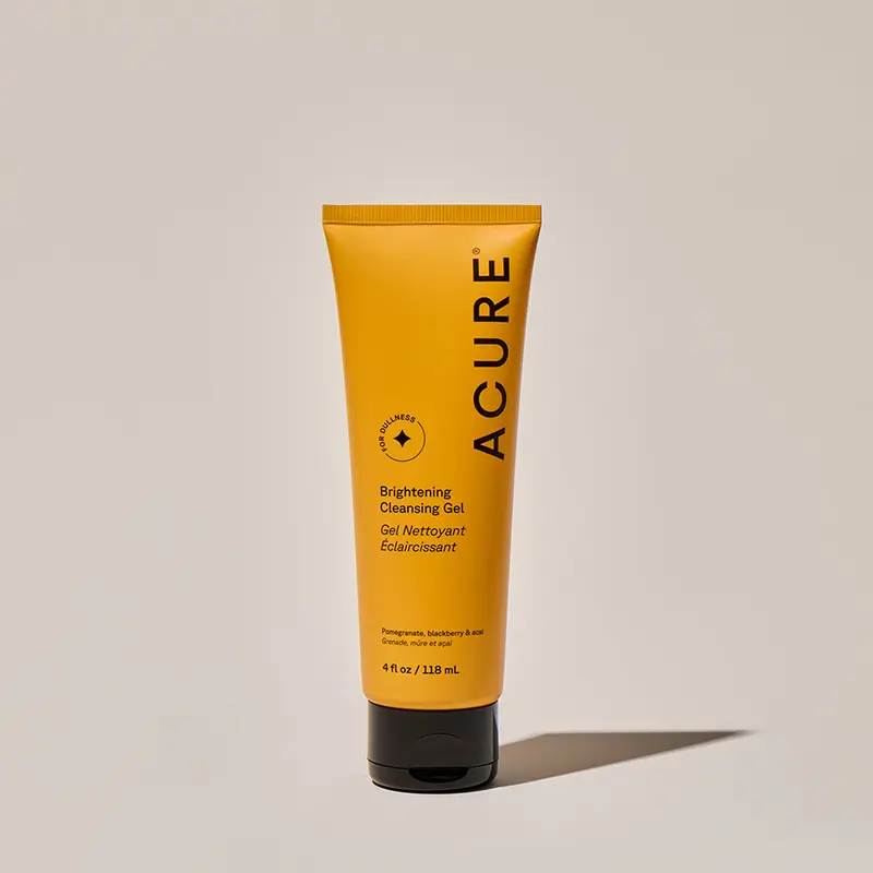 Brightening Cleansing Gel - ACURE - Gentle Facial Wash for All Skin Types - 4 fl oz - Nutrient-Packed Formula with Antioxidants for Radiant Skin Daily Moisturize Cleanser Non Stripping Cleanser