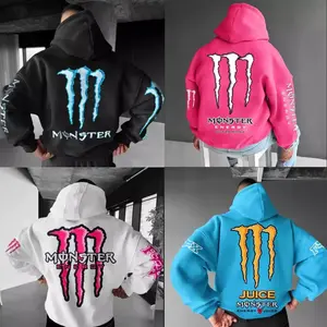 Monster Energy Claw Streetwear Hoodie, Pullover Unisex Graphic Racing Crossover, Racing-Inspired Sporty Hoodie, Gift for Car Lovers and Fashion Fans, Fullsize S-5XL 50/50 Cotton/Polyester Blend, Drift & Motorsport Lifestyle Apparel