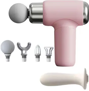 Type-C Charging Mini Massage Gun Handheld Massager for Muscle Relaxation Percussion Muscle Massager Gifts Toys for Women (Pink)