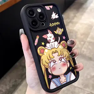 Anime S-Sailors Moons Cute Phone Case Suitable for iPhone 17 16e 16 15 14 13 12 11 Mini Pro Max Air X XR XSMAX 8 7 Plus Anti Fall Soft TPU Back Cover