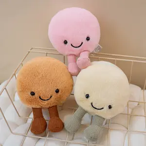 10cm Mini Macaron Plush Doll, Soft Stuffed Doll, Cute Fresh Dessert Macaron Three-Color Hanging Ornament, Soft Skin-Friendly Non-Shedding Toy Gift for Kids, Soft Cuddly Gift