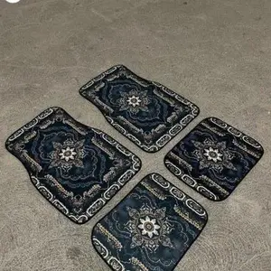 4PCS Universal Car Mats Set, Polyester All Weather Front Floor Mats, Non Slip Auto Carpets for Cars