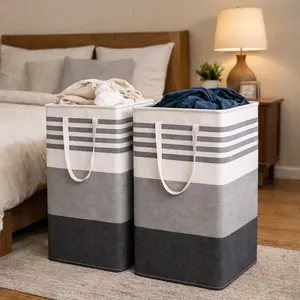 75L Large Capacity Laundry Basket, Waterproof Foldable Clothes Hamper with Reinforced Handles, Freestanding Dirty Clothes Storage Bin for Laundry Room, Bedroom, Bathroom, Dorm and Family Home, Space Saving Organizer,Mother’s Day Gifts for Women