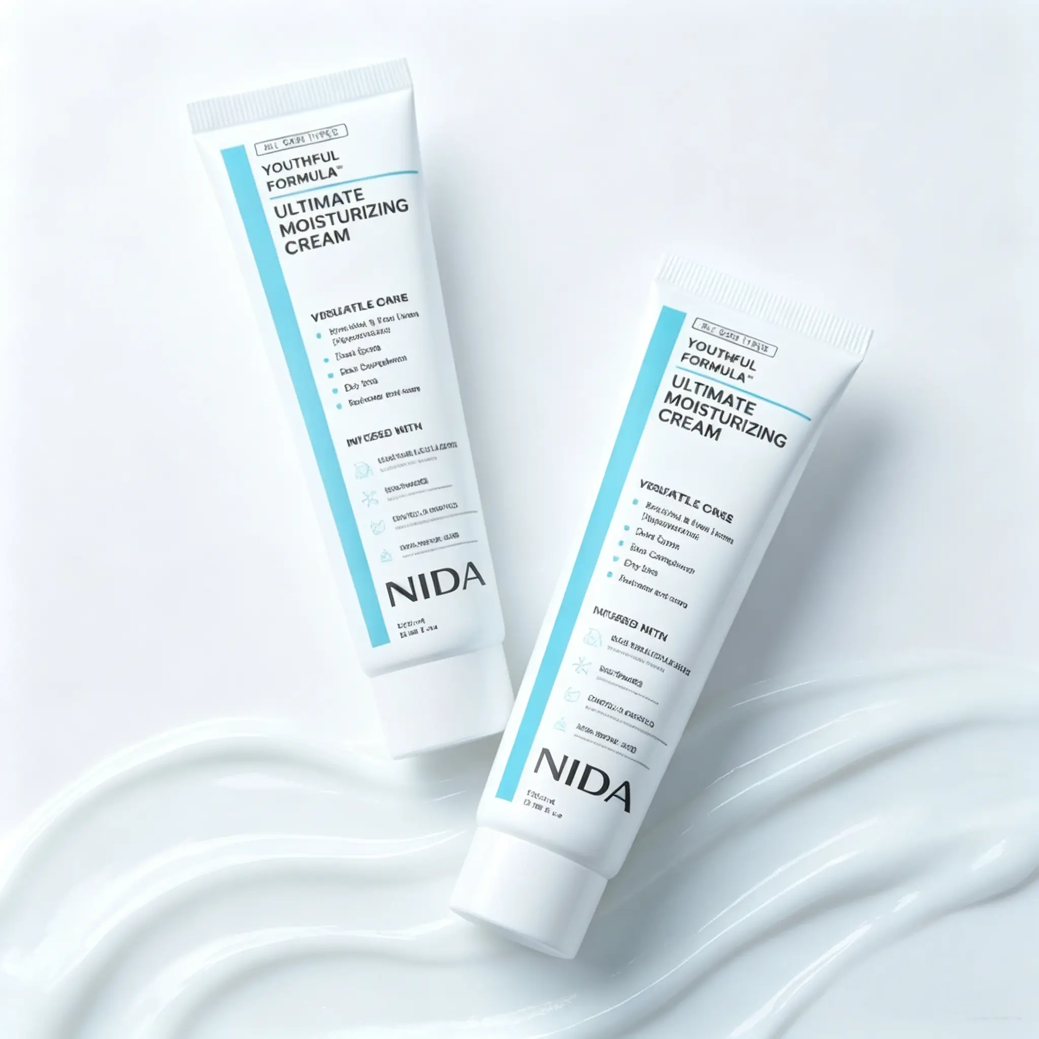 NIDA Ultimate Moisturizing Cream | Collagen, Niacinamide, Centella Asiatica & Hyaluronic Acid | Hydrating, Firming & Youthful-Looking Daily Moisturizer | 100mL Skin Repair Moisture Hydrate