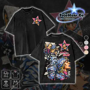 Johnny Joestar JoJo's Bizarre Adventure Graphic T-shirt Steel Ball Run Hoodie Crewneck Sweatshirt Tank Top Oversized Streetwear 100% Premium Cotton Fabric Tee Unisex Double Printed Washed Top Gift For 90s Anime Manga Fan Menswear Apparel