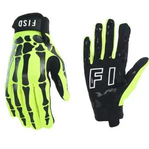 Glow in The Dark Skeleton Gloves，Full Finger Grip Gloves for Flag Football, Cycling, Skateboarding, Outdoor Sports